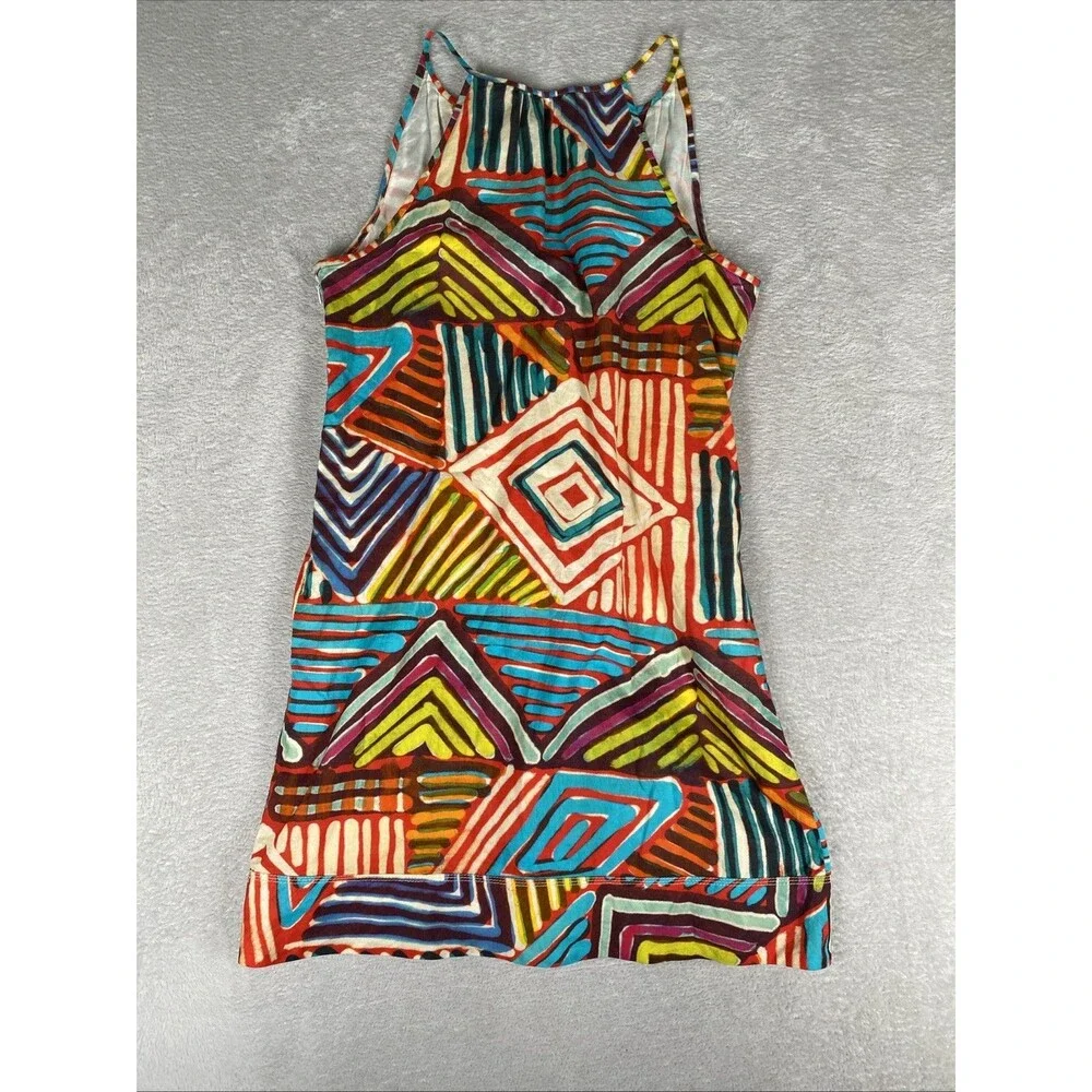 J. Crew Sleeveless Mini Sun Dress Women's 4 Colorful Pockets boho festival